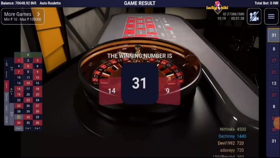 Screen Auto Roulette (Ezugi) 3