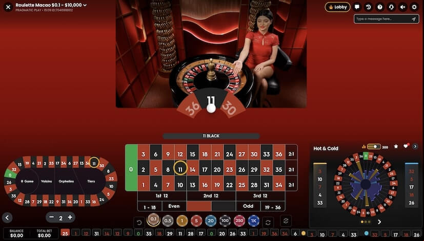 Screen Roulette Macao 3