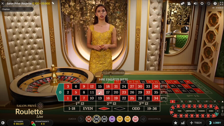 Screen Salon Prive Roulette 1