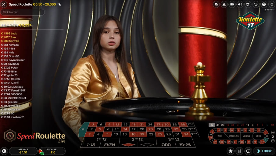 Screen Speed Roulette (Live Games) 1