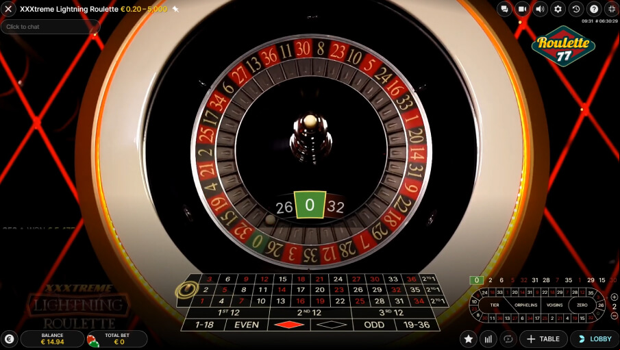 Screen Xxxtreme Lightning Roulette 1