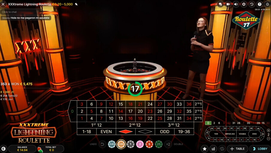 Screen Xxxtreme Lightning Roulette 3