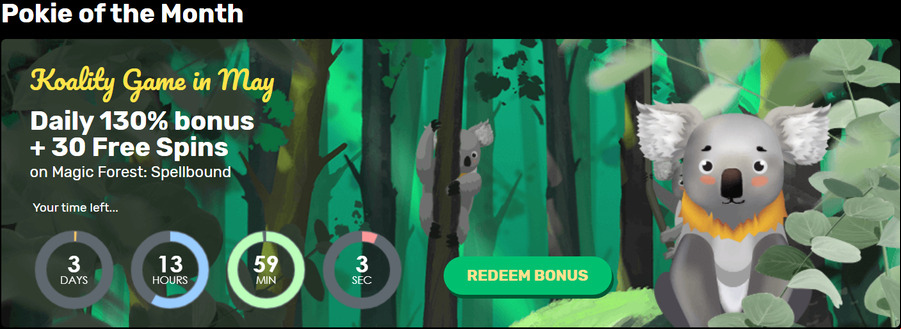 ozwin casino pokie of month bonus